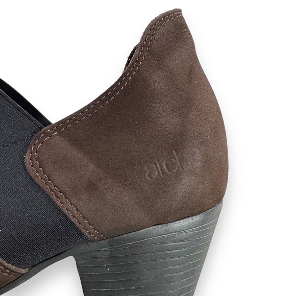 Arche Comfort Pump Heels Womens Sz France 40 US 9 Nubuck Suede Brown Mary Jane - Picture 3 of 11